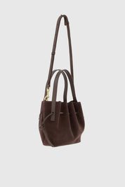 SCALLOP MINI TOTE - NUTMEG SUEDE