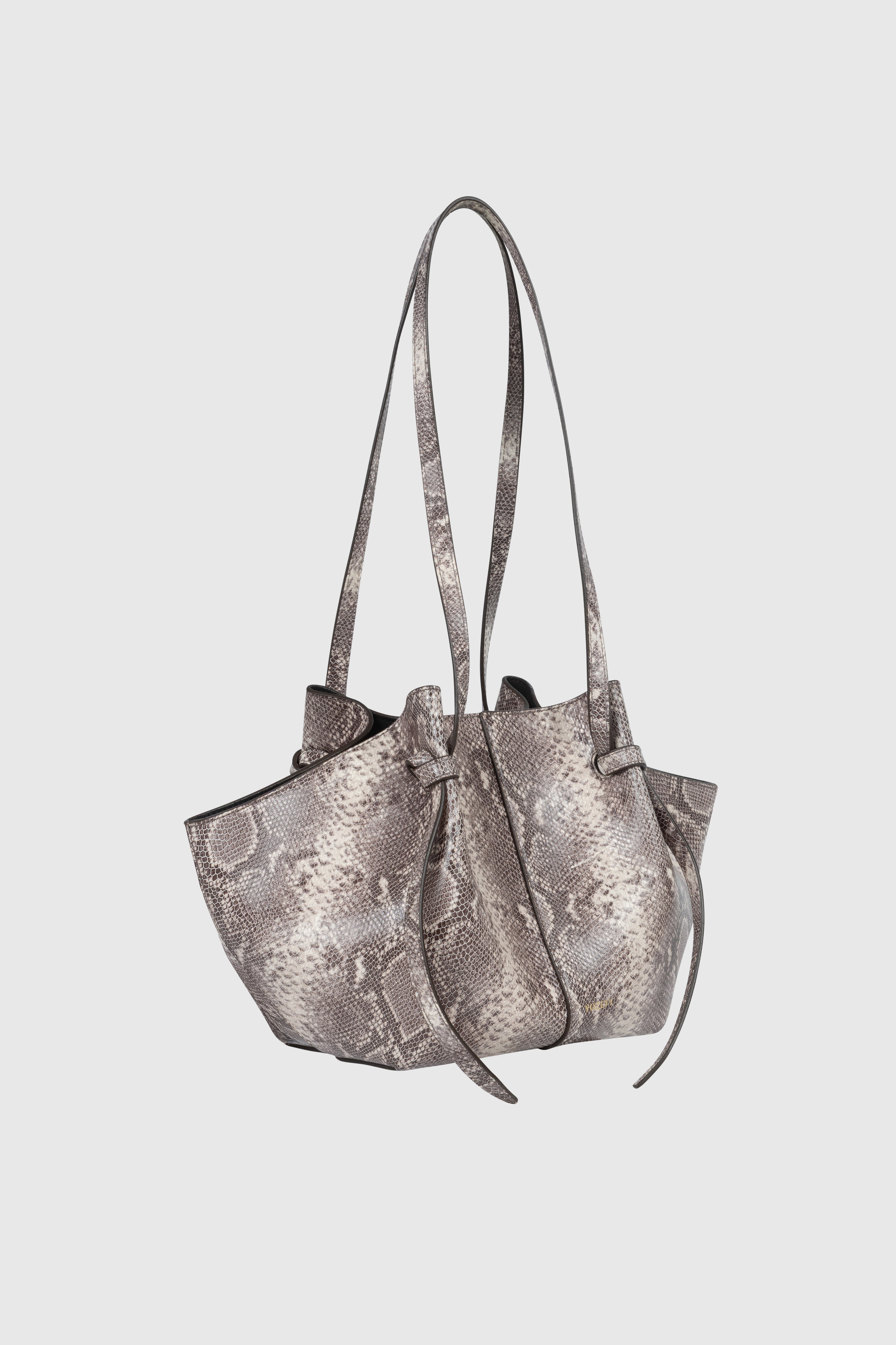 MOCHI - EMBOSSED ASH SNAKE COWHIDE LEATHER