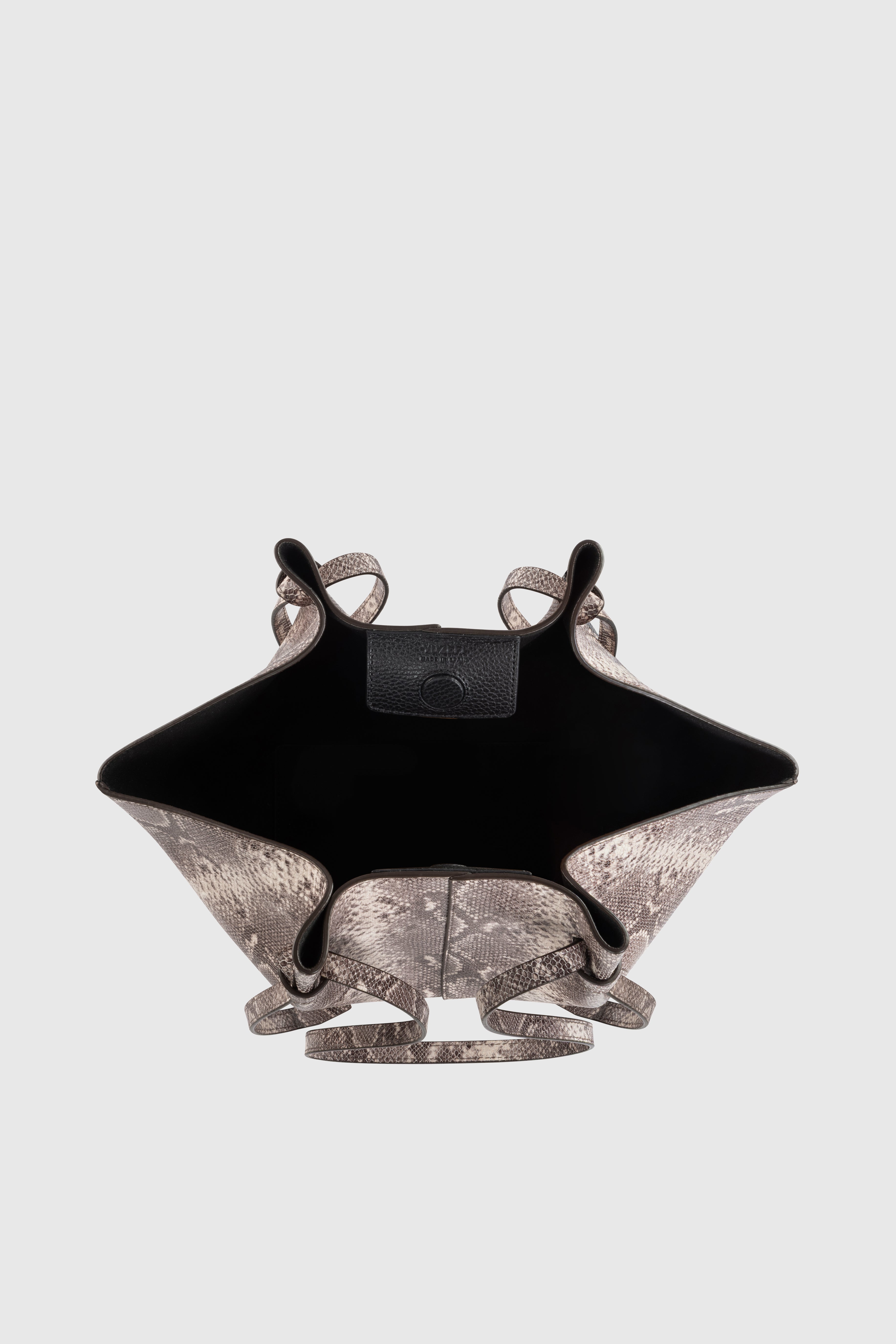 MOCHI - EMBOSSED ASH SNAKE COWHIDE LEATHER