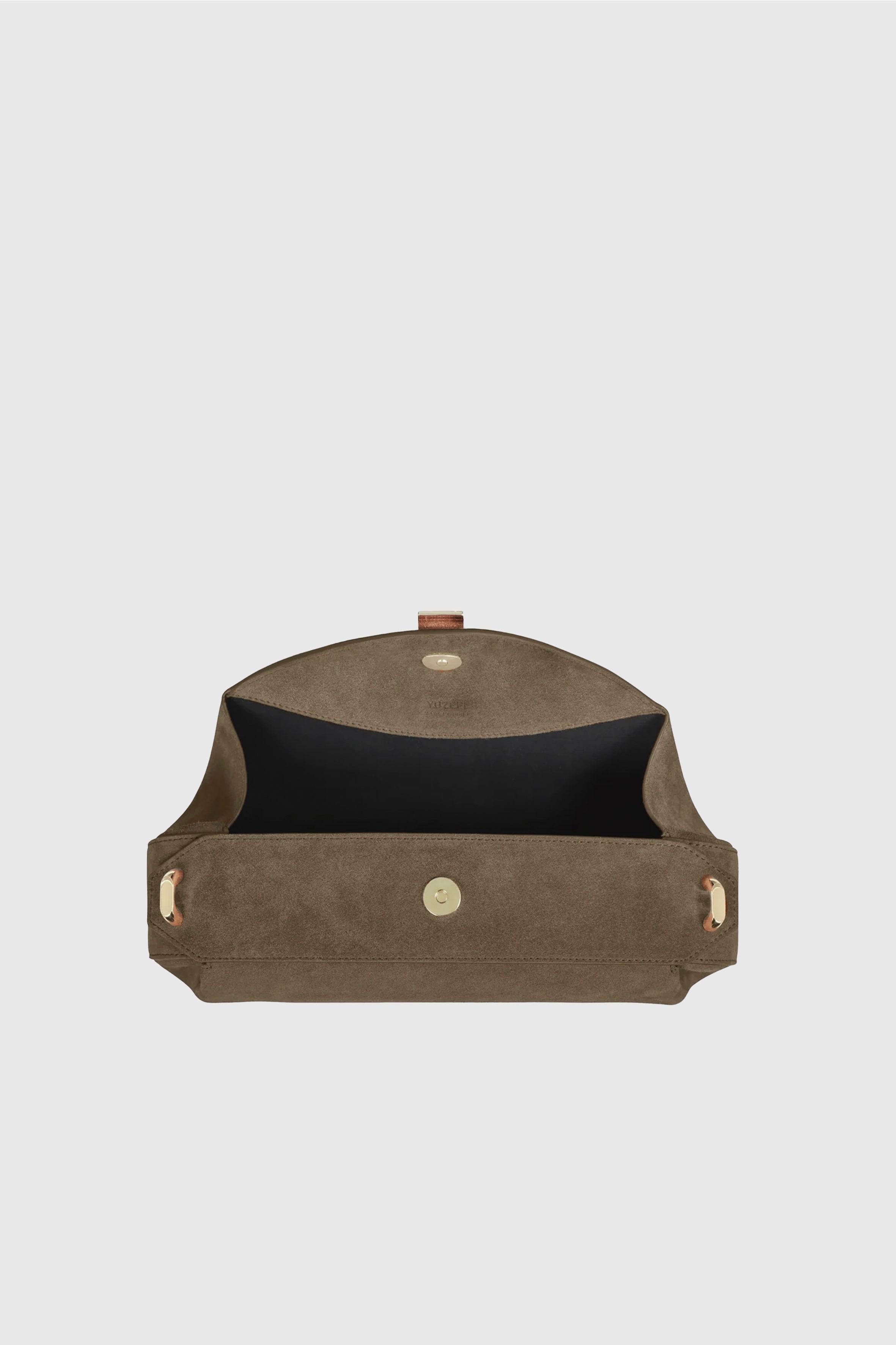 OYSTER CLUTCH - TAUPE SUEDE