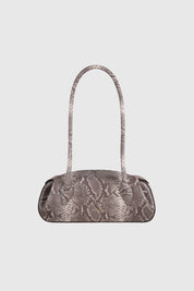 OYSTER MINI SHOULDER BAG - EMBOSSED ASH SNAKE COWHIDE LEATHER