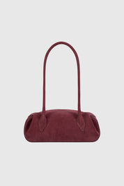 OYSTER MINI SHOULDER BAG - WINE SUEDE