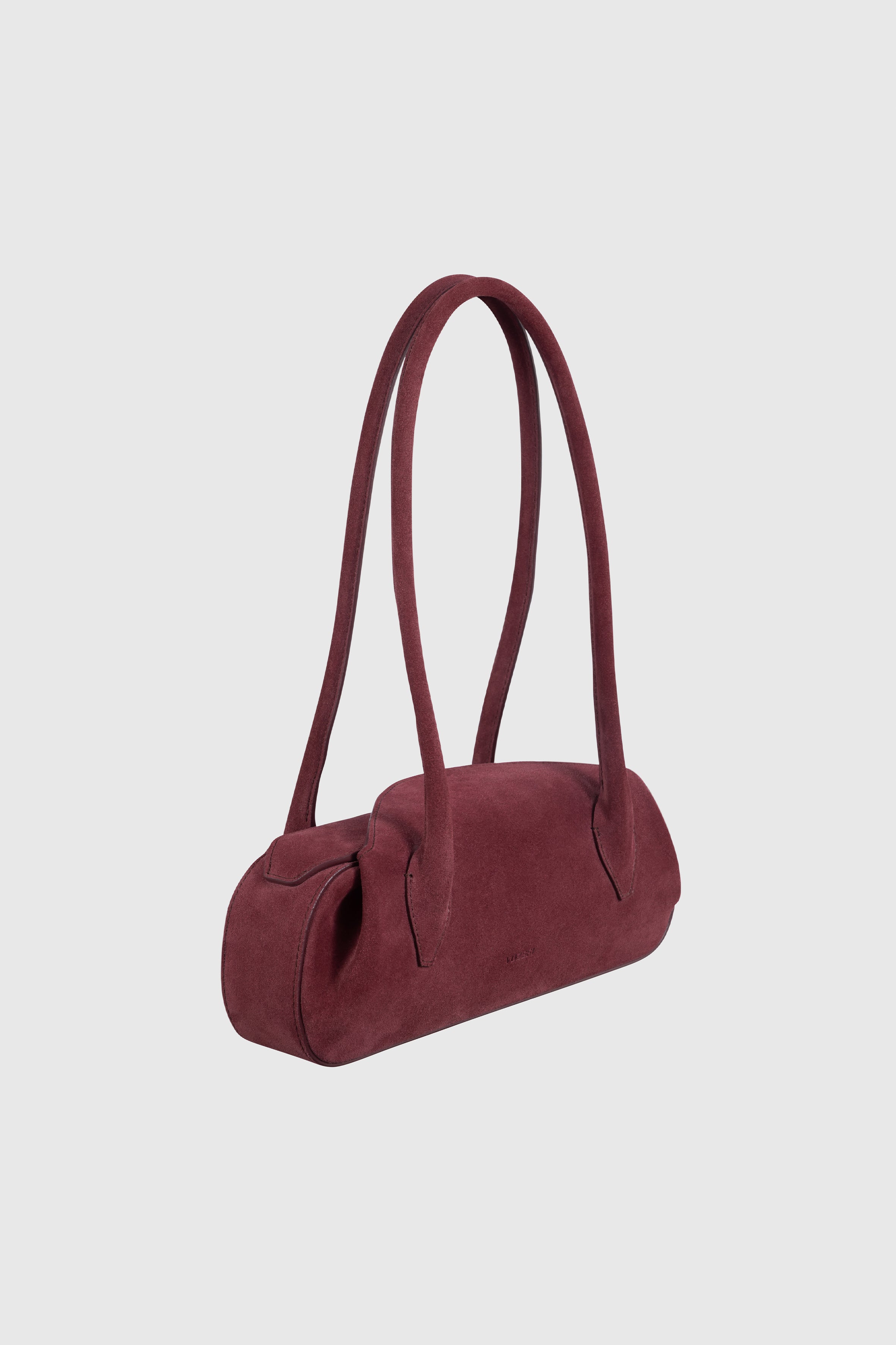 OYSTER MINI SHOULDER BAG - WINE SUEDE