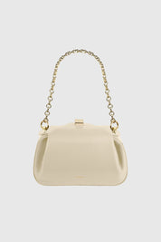 OYSTER MINI CLUTCH - ANGORA PEBBLE GRAINED LEATHER