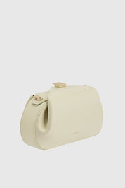 OYSTER MINI CLUTCH - VANILLA PEBBLE GRAINED LEATHER