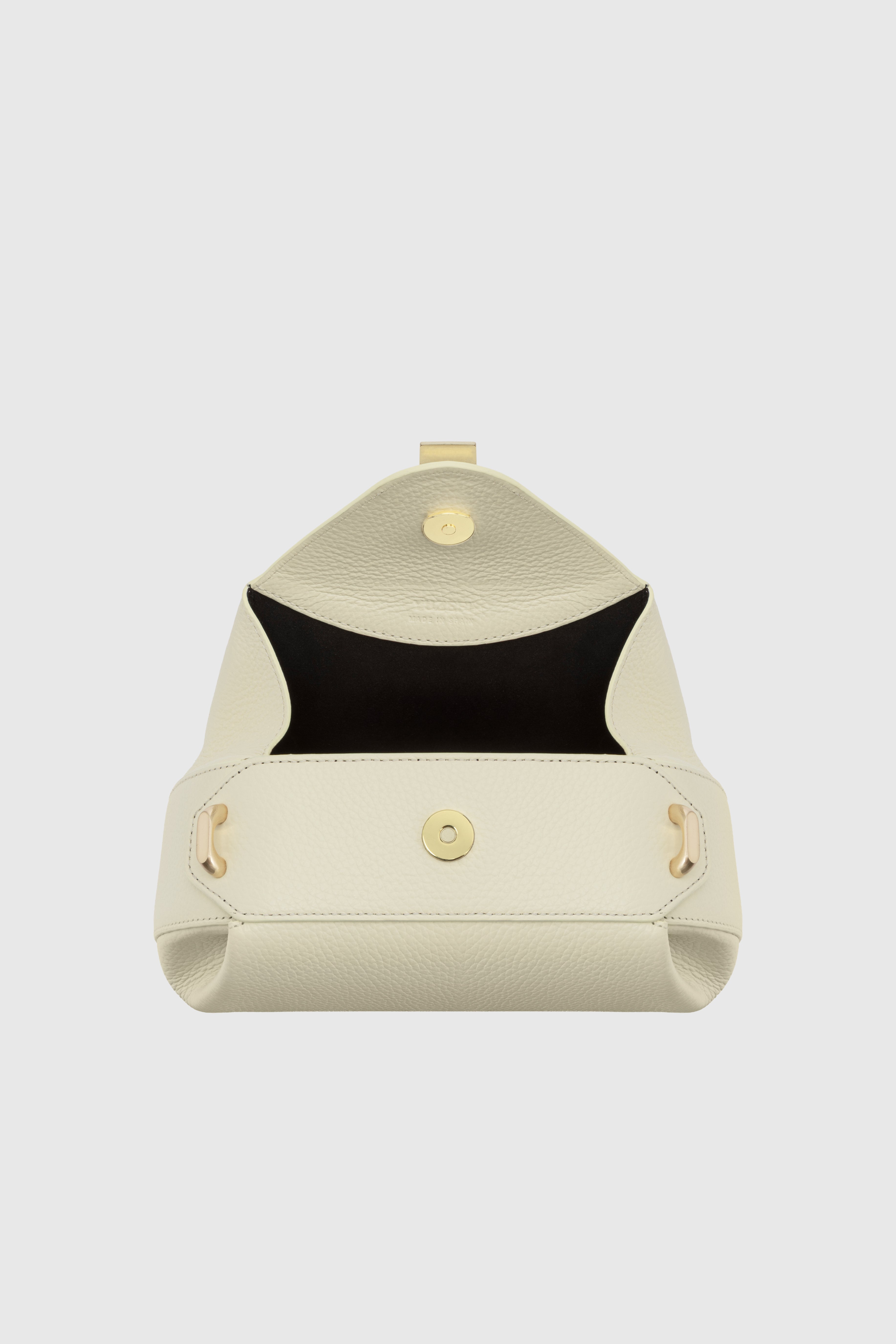 OYSTER MINI CLUTCH - VANILLA PEBBLE GRAINED LEATHER