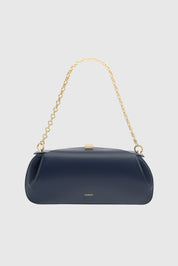 OYSTER CLUTCH - MIDNIGHT PEBBLE GRAINED LEATHER