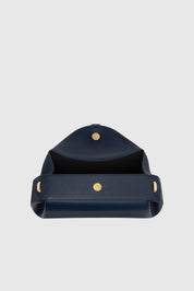OYSTER CLUTCH - MIDNIGHT PEBBLE GRAINED LEATHER