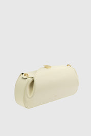 OYSTER CLUTCH - VANILLA PEBBLE GRAINED LEATHER