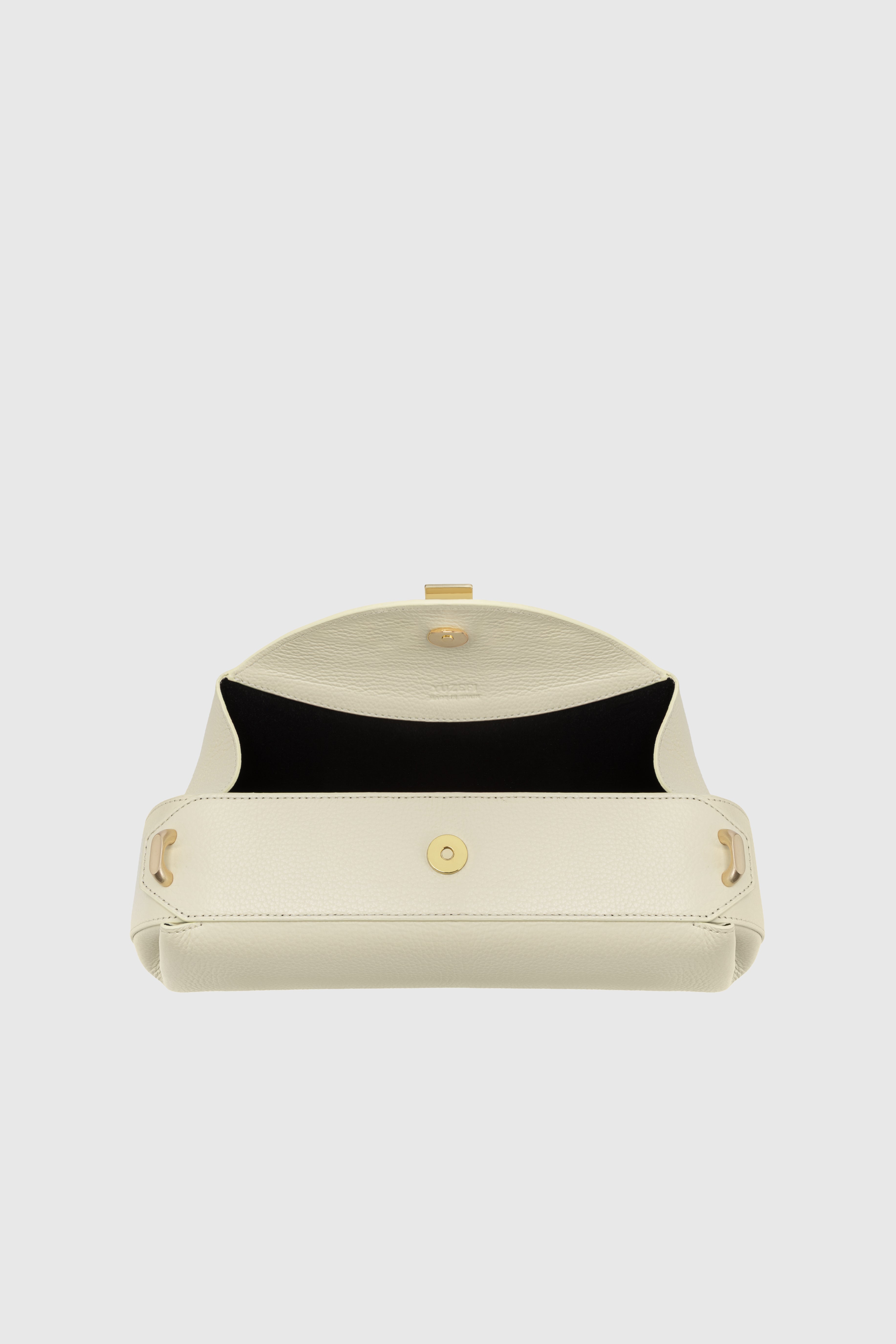 OYSTER CLUTCH - VANILLA PEBBLE GRAINED LEATHER