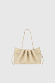 SCALLOP SHOULDER BAG - ANGORA PEBBLE GRAINED LEATHER