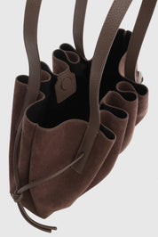 SCALLOP SHOULDER BAG - NUTMEG SUEDE