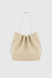 SCALLOP TOTE - ANGORA PEBBLE GRAINED LEATHER