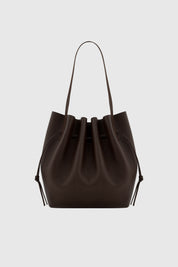 SCALLOP TOTE - ESPRESSO PEBBLE GRAINED LEATHER