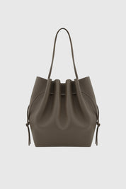 SCALLOP TOTE - TAUPE PEBBLE GRAINED LEATHER