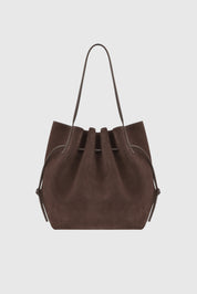 SCALLOP TOTE - NUTMEG SUEDE