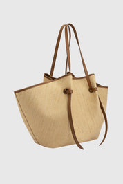 XL MOCHI - BISCUIT WOVEN RAFFIA