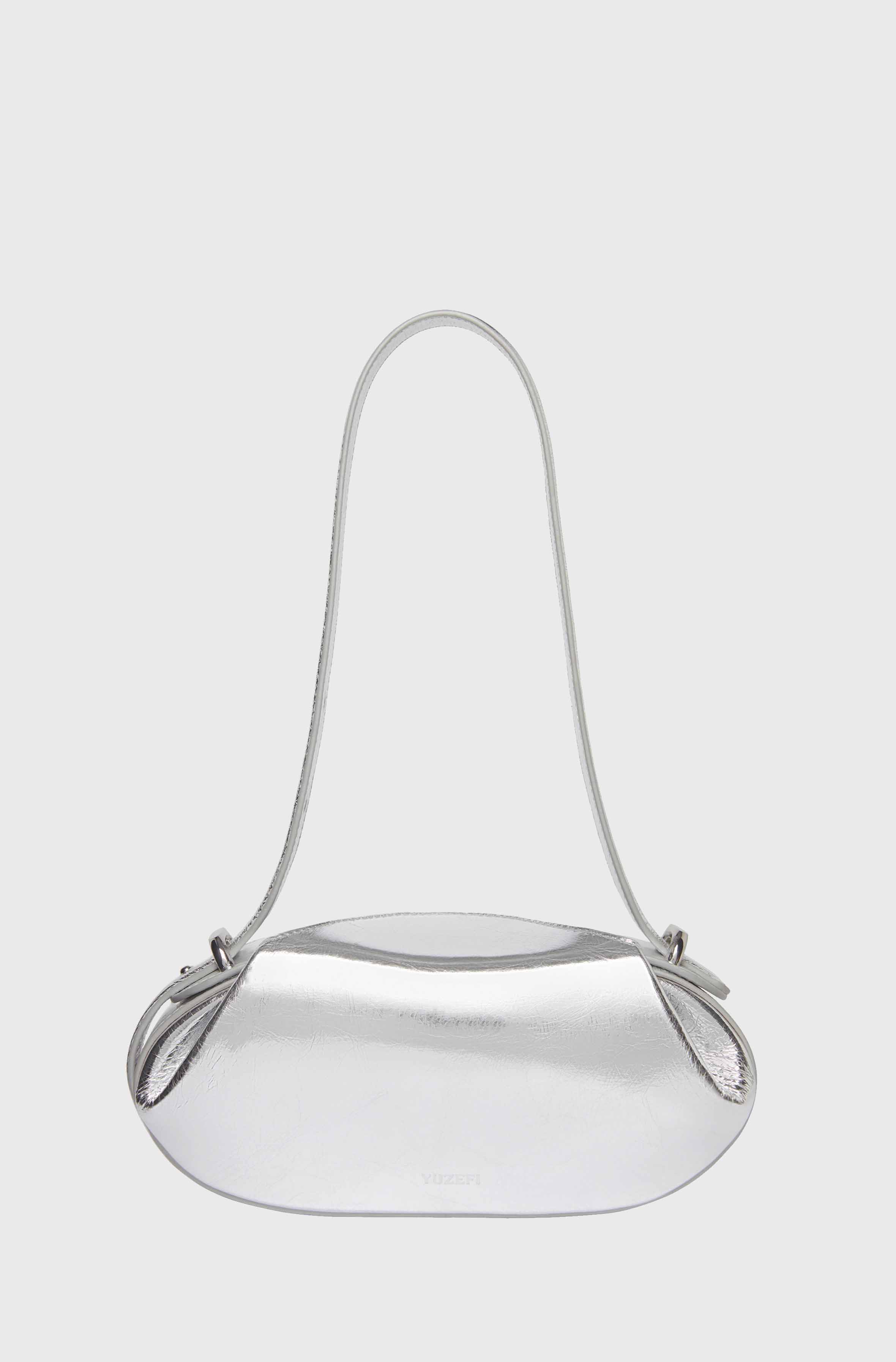 DINNER ROLL - CRACKLED LEATHER SILVER