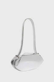 DINNER ROLL - CRACKLED LEATHER SILVER