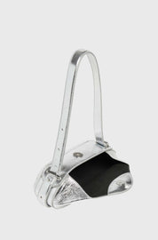 DINNER ROLL - CRACKLED LEATHER SILVER