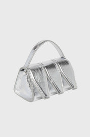 THREE - CRACKLED LEATHER SILVER