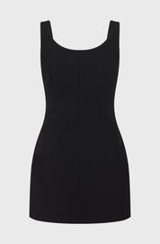PANELLED TANK DRESS- BLACK