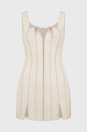 PANELLED TANK DRESS - OAT