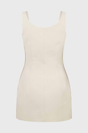 PANELLED TANK DRESS - OAT