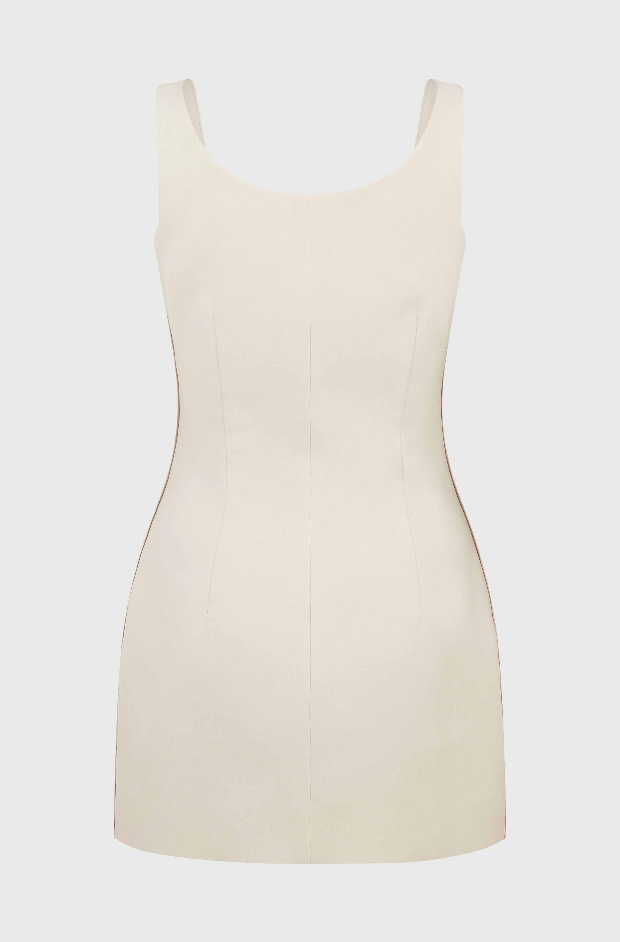 PANELLED TANK DRESS - OAT