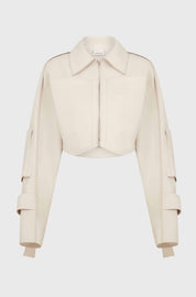 CROPPED JACKET WITH POCKET - OAT