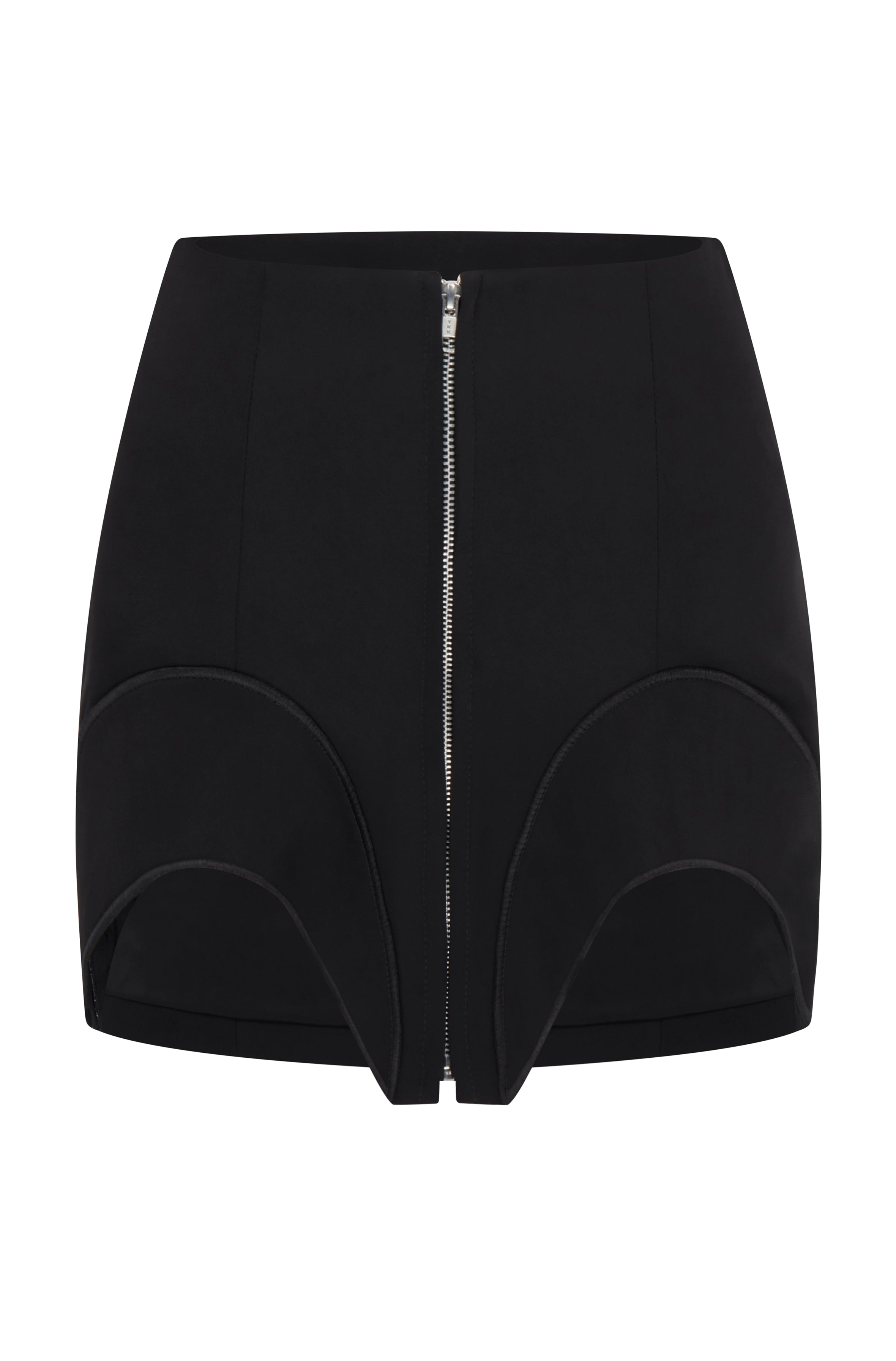 MINI SKIRT WITH INSERTS - BLACK