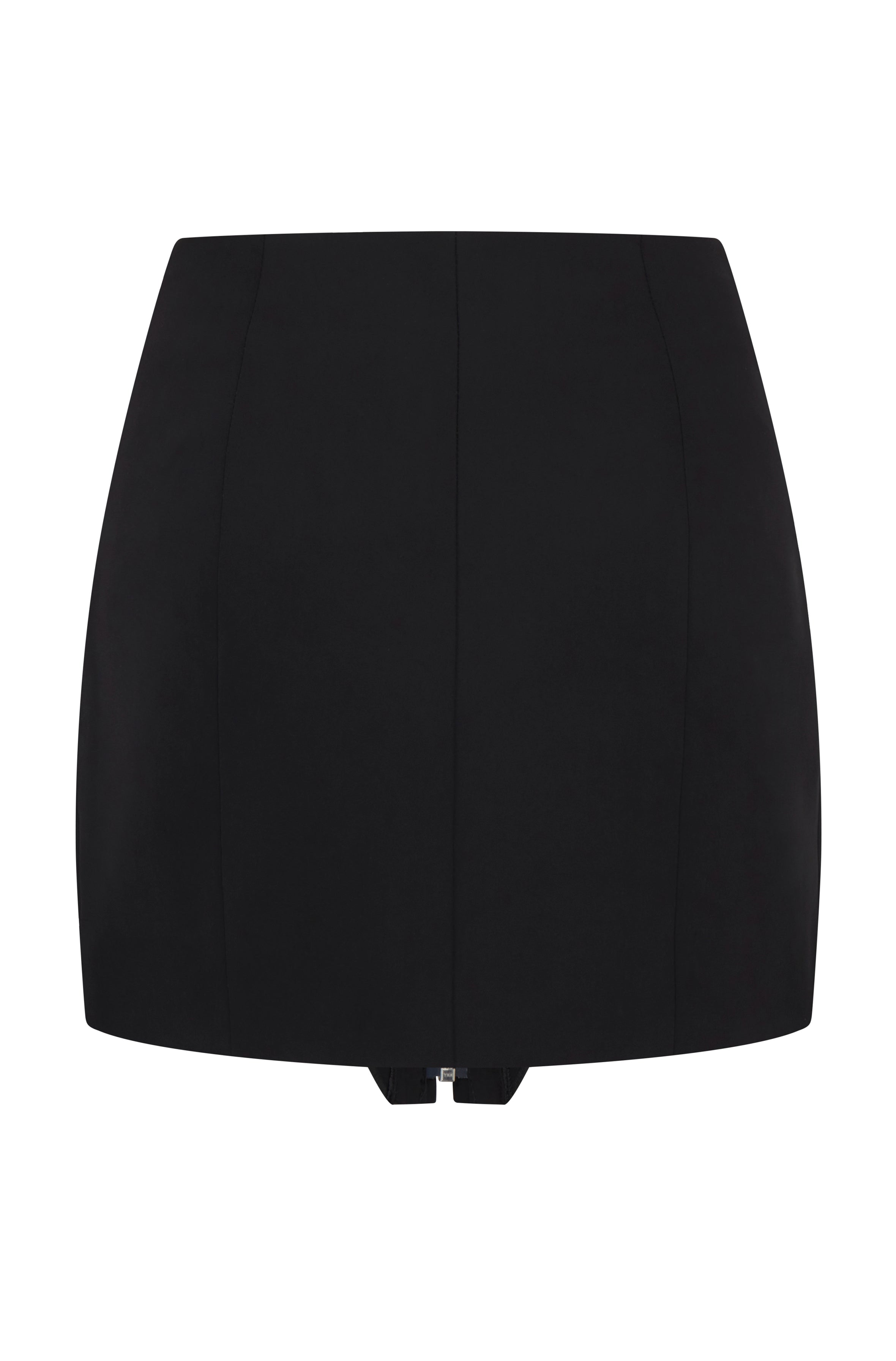 MINI SKIRT WITH INSERTS - BLACK