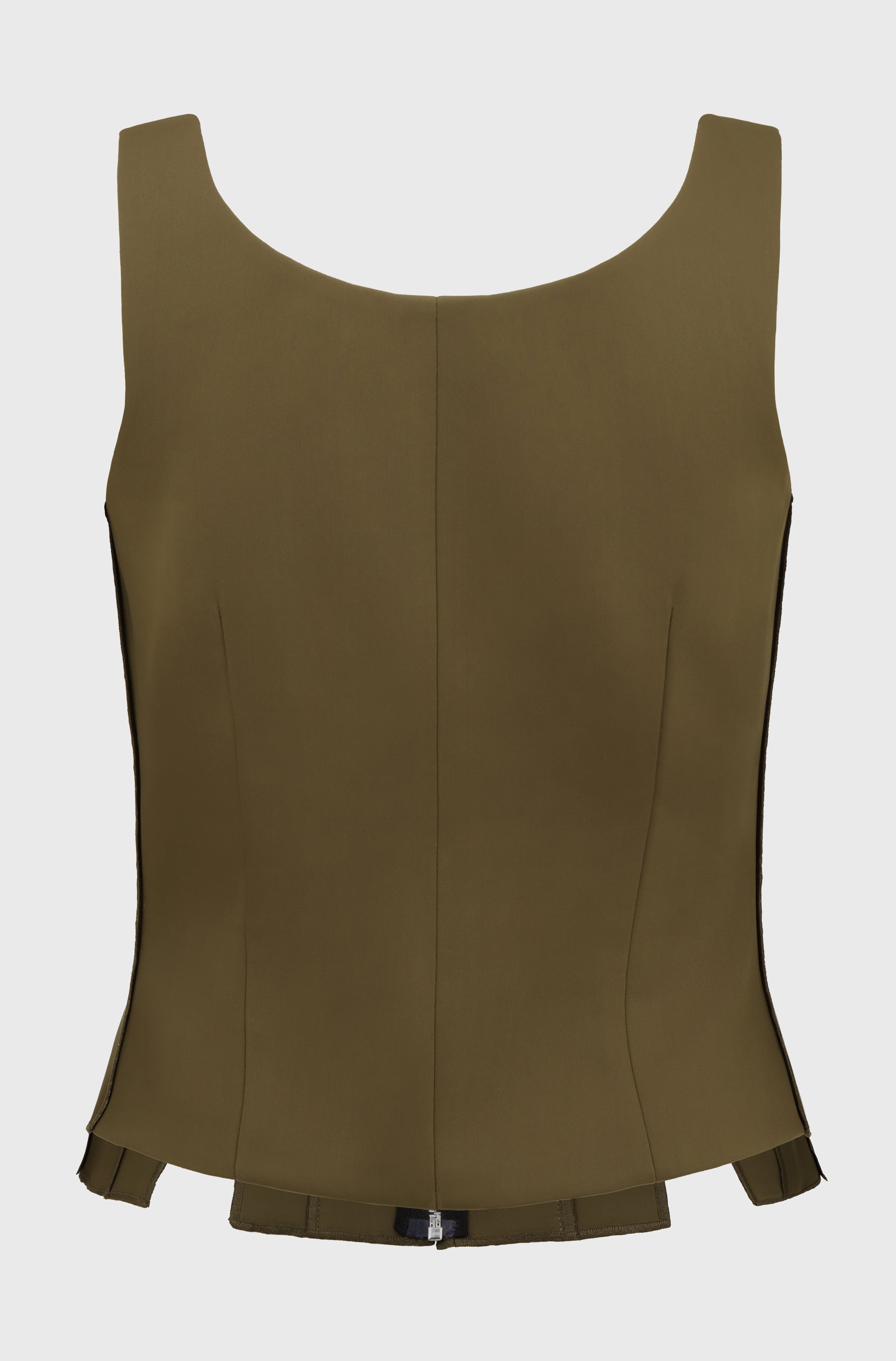 PANELLED TANK TOP - OLIVE