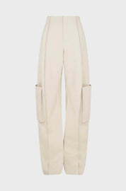 BENT KNEE TROUSERS WITH POCKETS - OAT