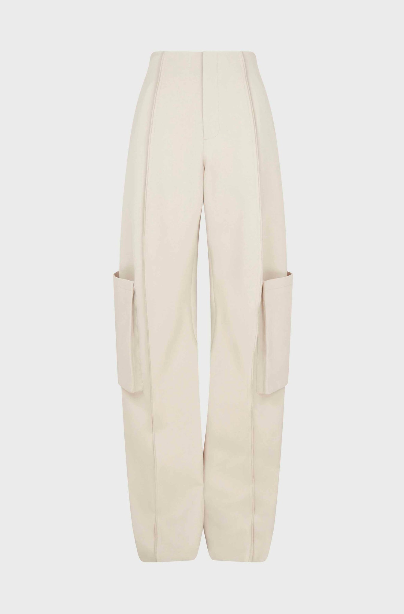 BENT KNEE TROUSERS WITH POCKETS - OAT
