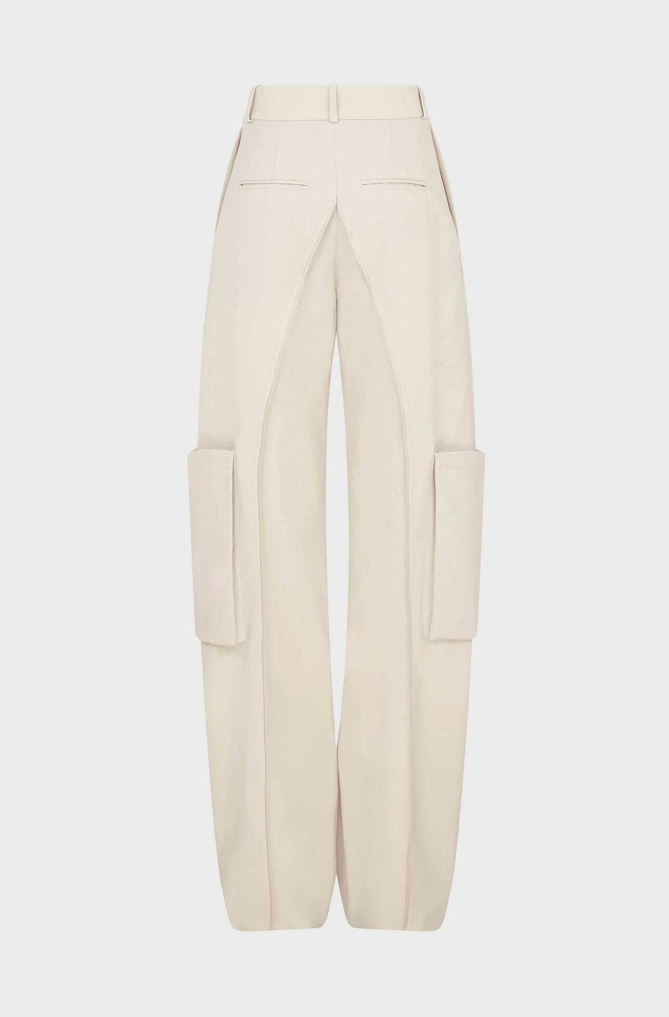 BENT KNEE TROUSERS WITH POCKETS - OAT