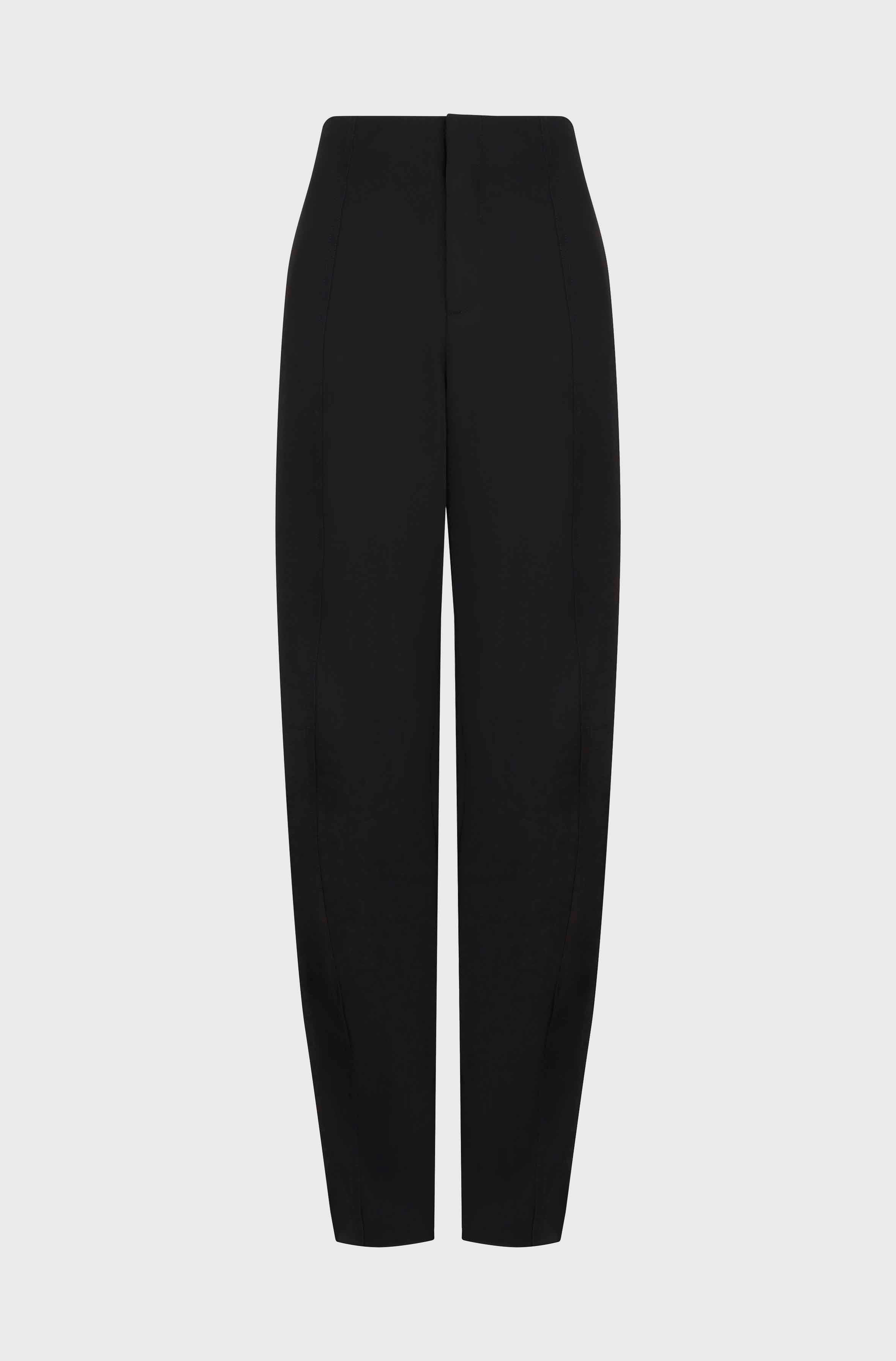 TAILORED BENT KNEE TROUSERS - BLACK