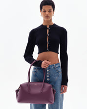 BRIOCHE DUFFLE - WINE PEBBLE GRAINED LEATHER