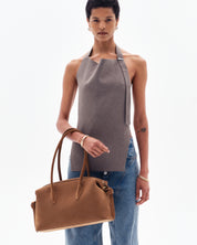 BRIOCHE DUFFLE - COGNAC SUEDE