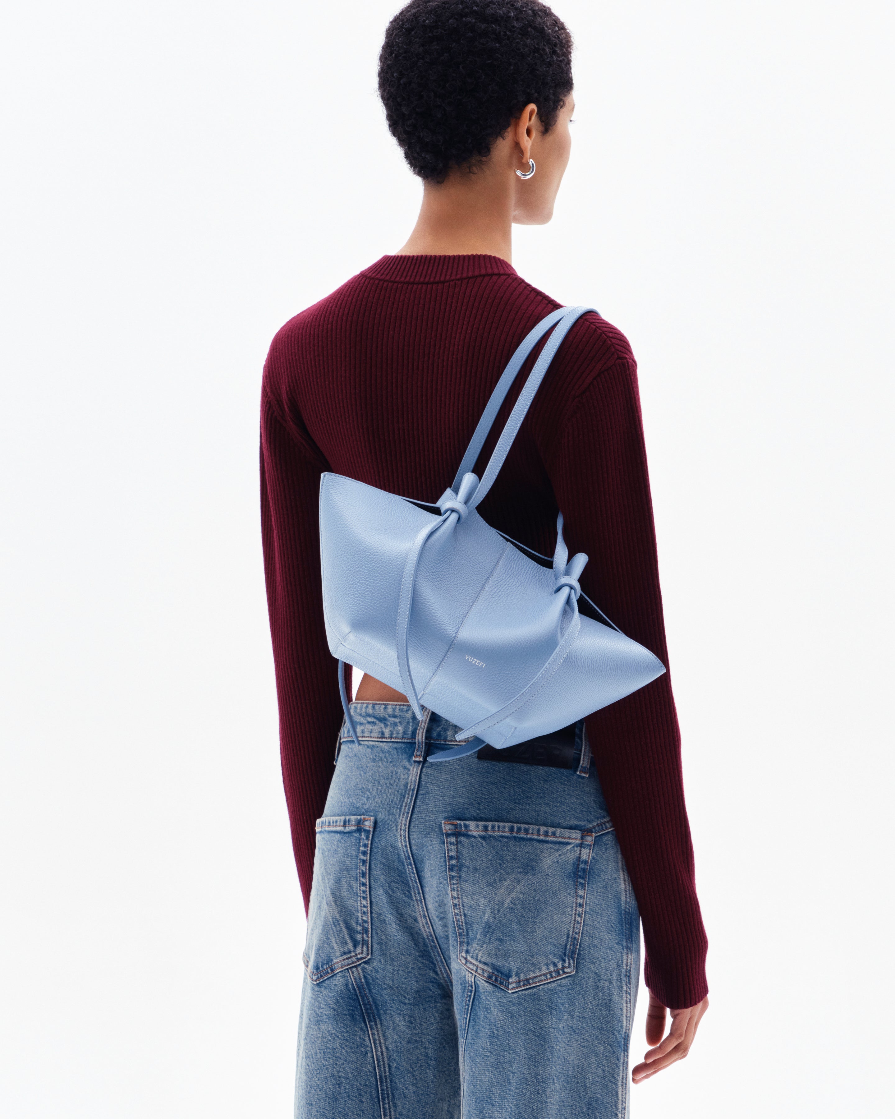 MOCHI - CORNFLOWER PEBBLE GRAINED LEATHER