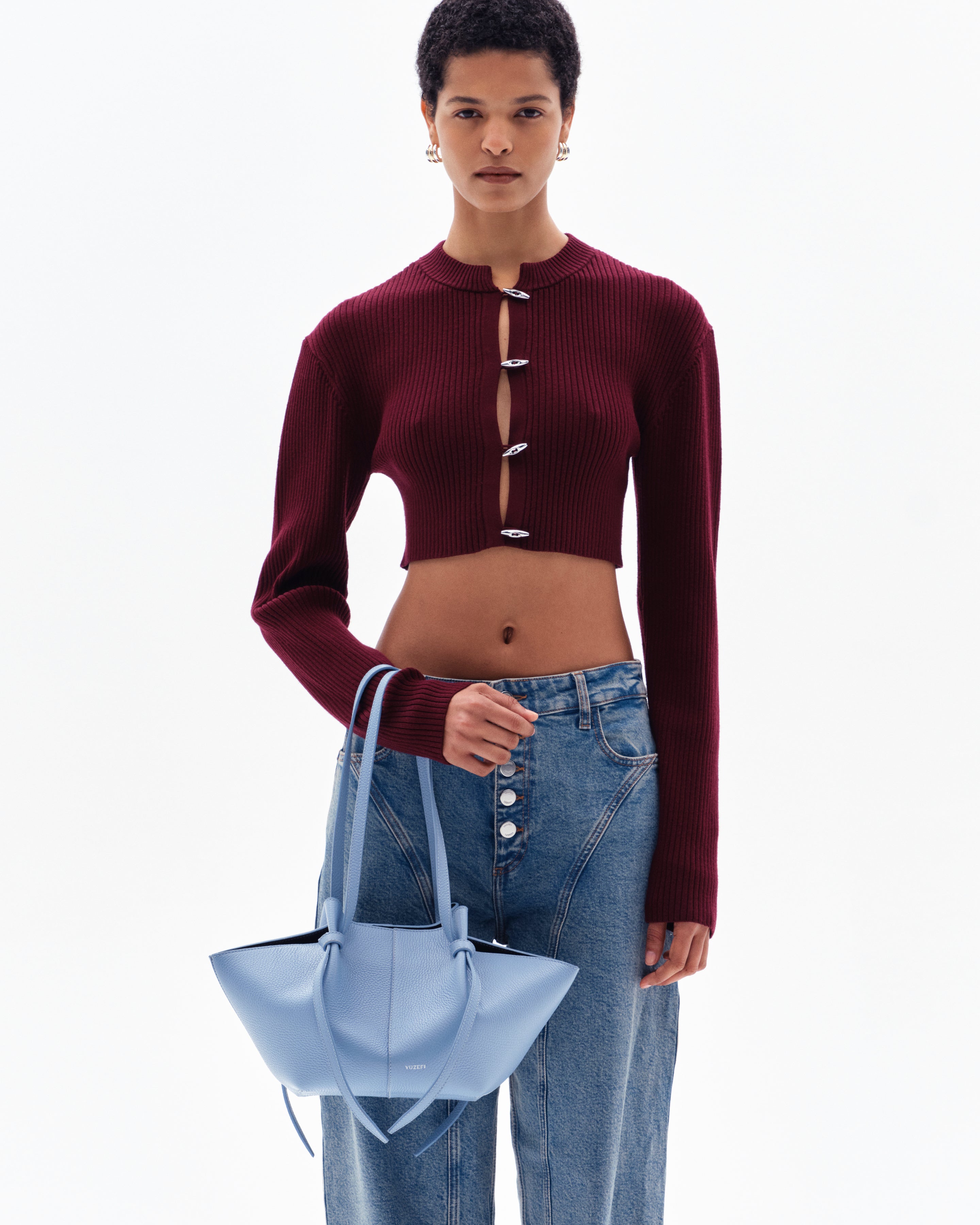 MOCHI - CORNFLOWER PEBBLE GRAINED LEATHER