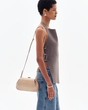 OYSTER MINI CLUTCH - EMBOSSED LIZARD COWHIDE LEATHER