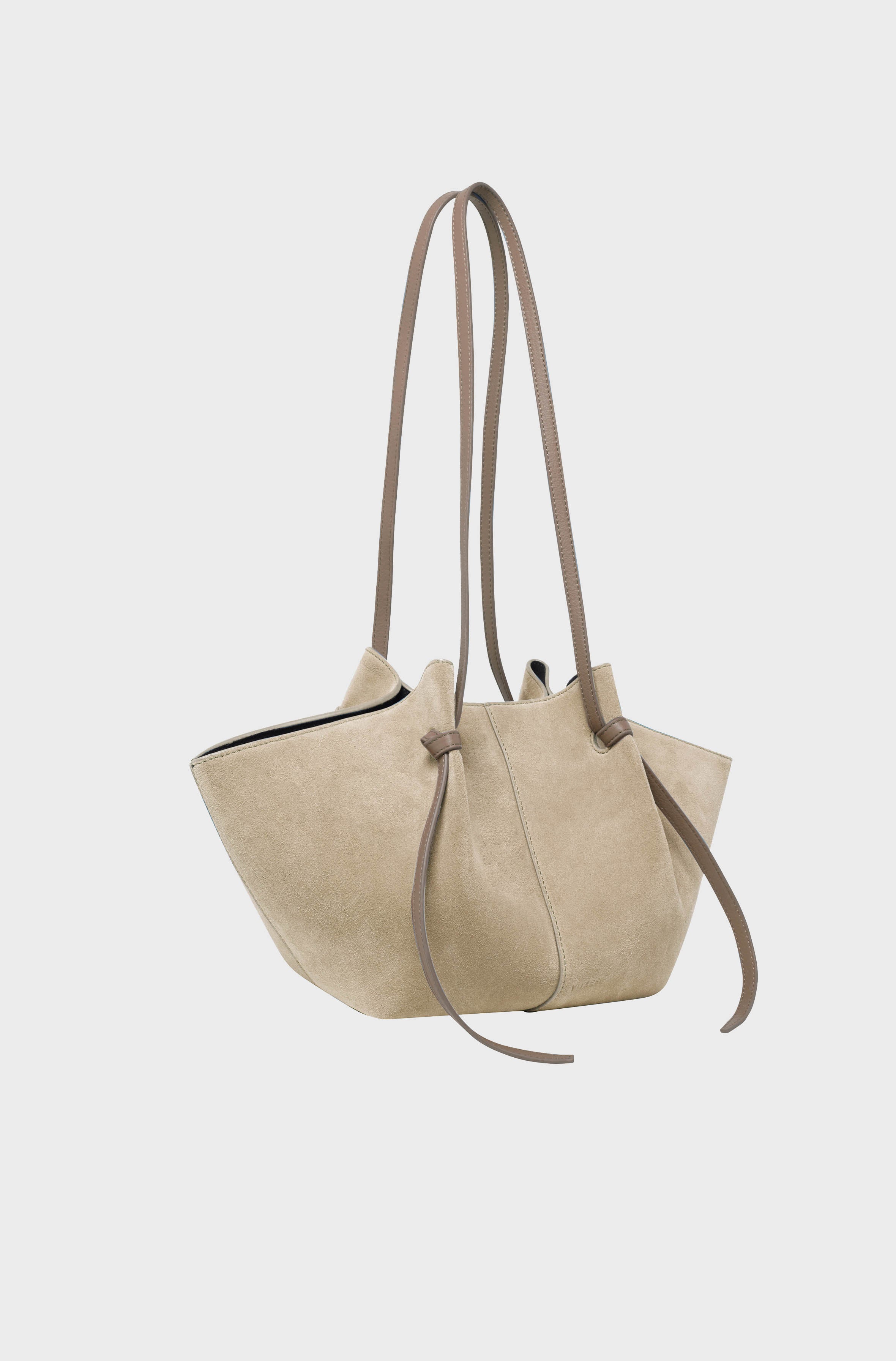 SMALL SWIRL TOTE - COGNAC SUEDE – Yuzefi