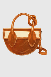 PRETZEL - MANDARIN CRACKLED LEATHER