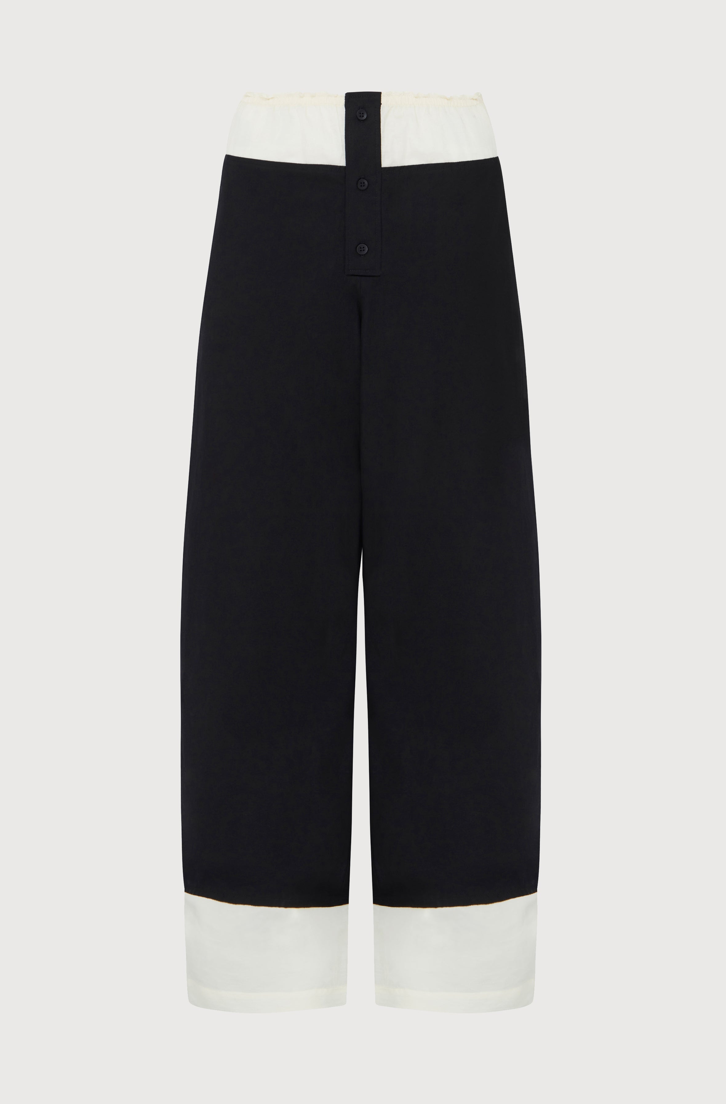 BARREL LEG TROUSERS - BLACK