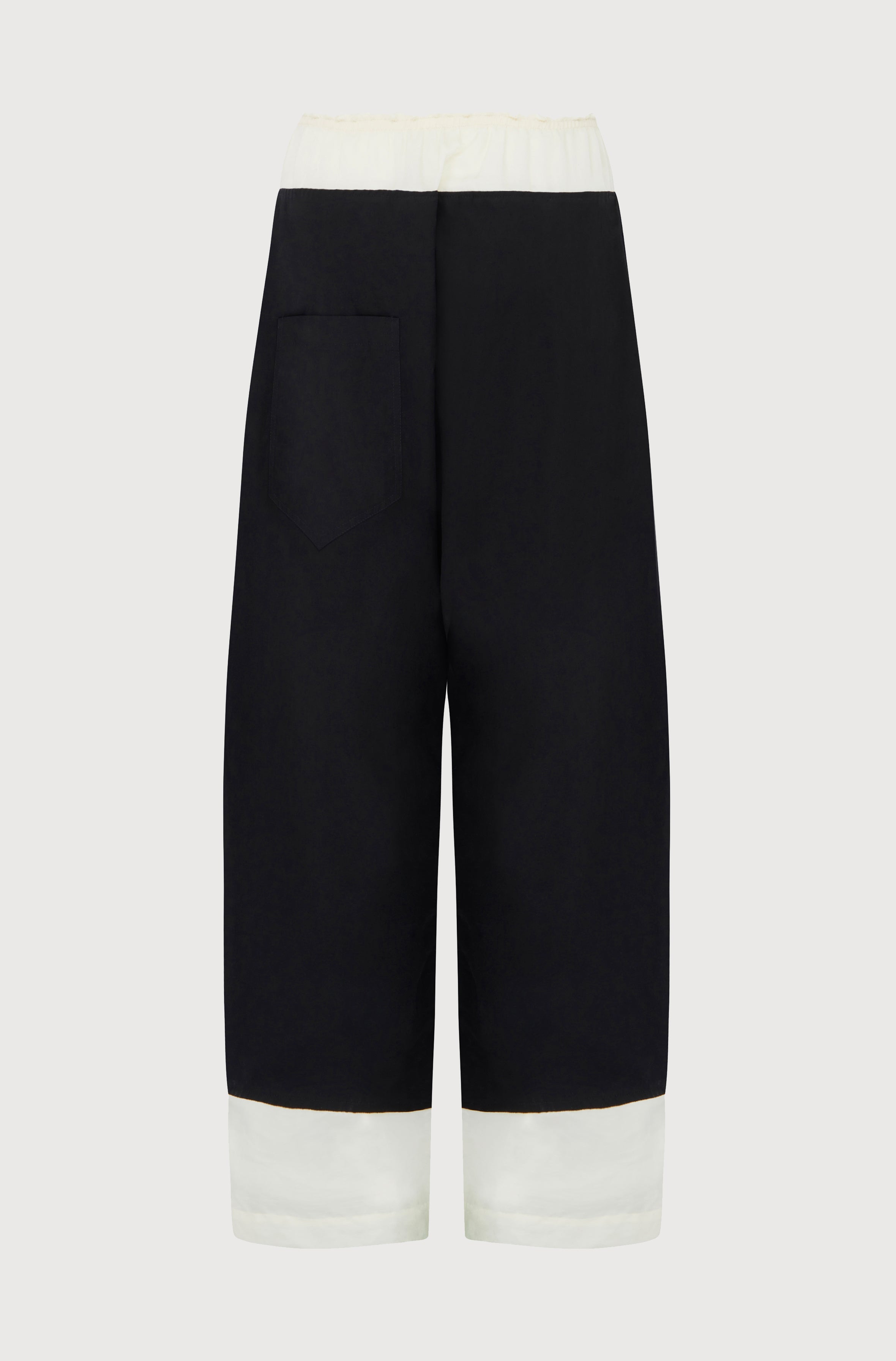 BARREL LEG TROUSERS - BLACK