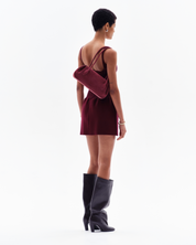 DELYN FLARED DRESS - BORDO