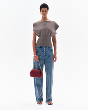NAERIS MILANO OFF-SHOULDER TOP - CLAY