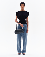 NAERIS MILANO OFF-SHOULDER TOP - BLACK