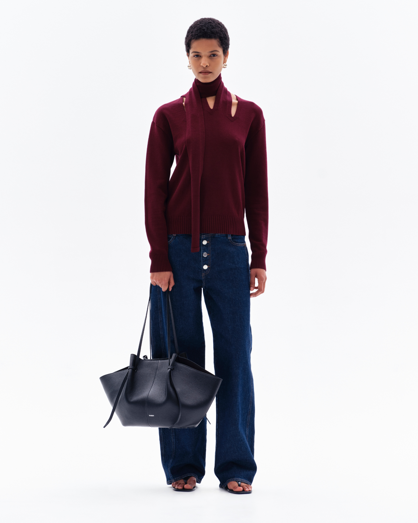 OLA PLAIN SLASH JUMPER - BORDO